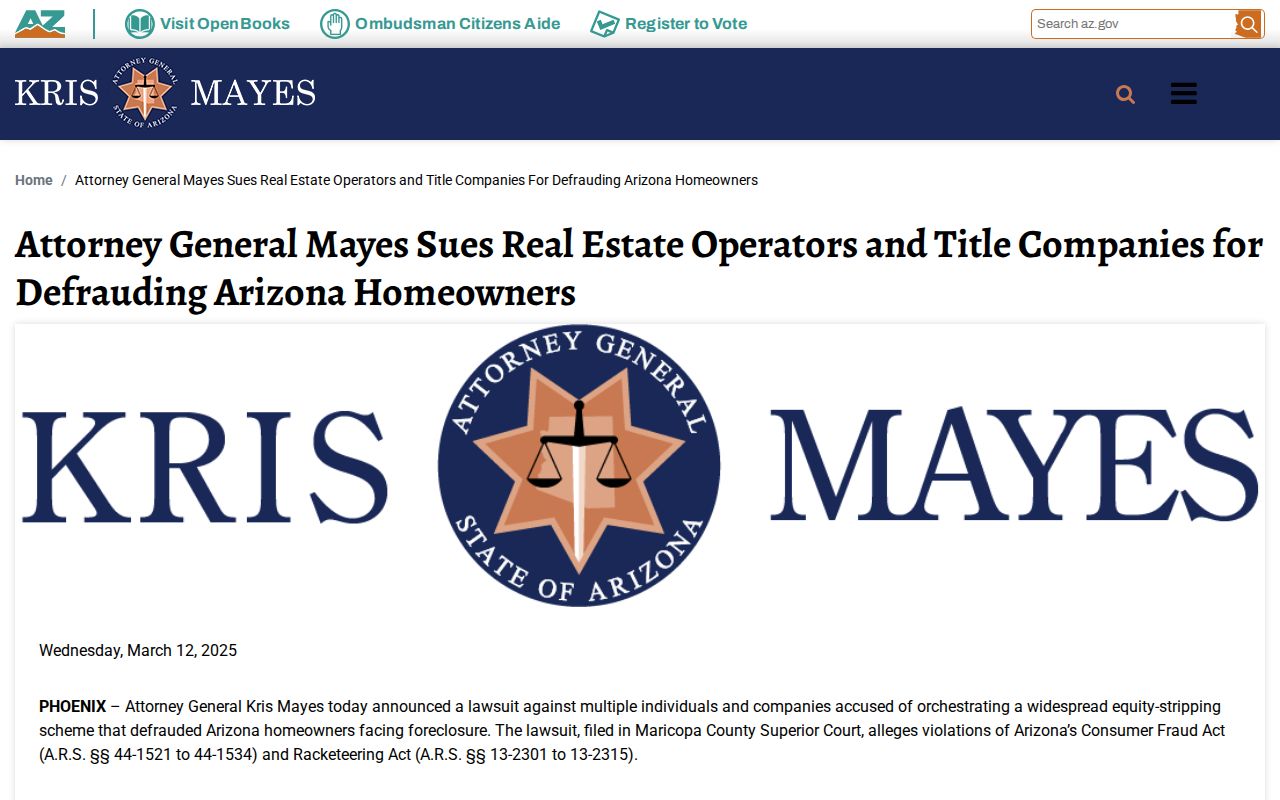 Avondale previous residents deed transfer fraud case study
