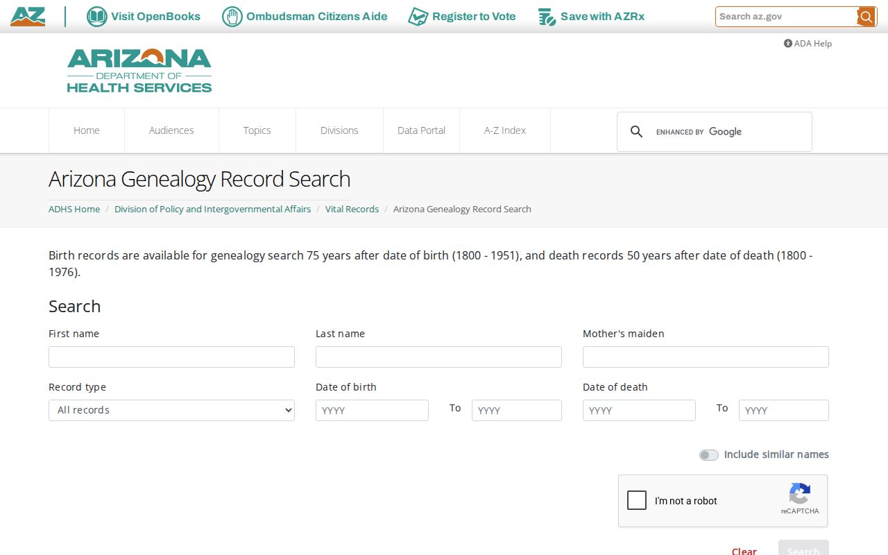 Avondale previous residents Arizona historical genealogy search