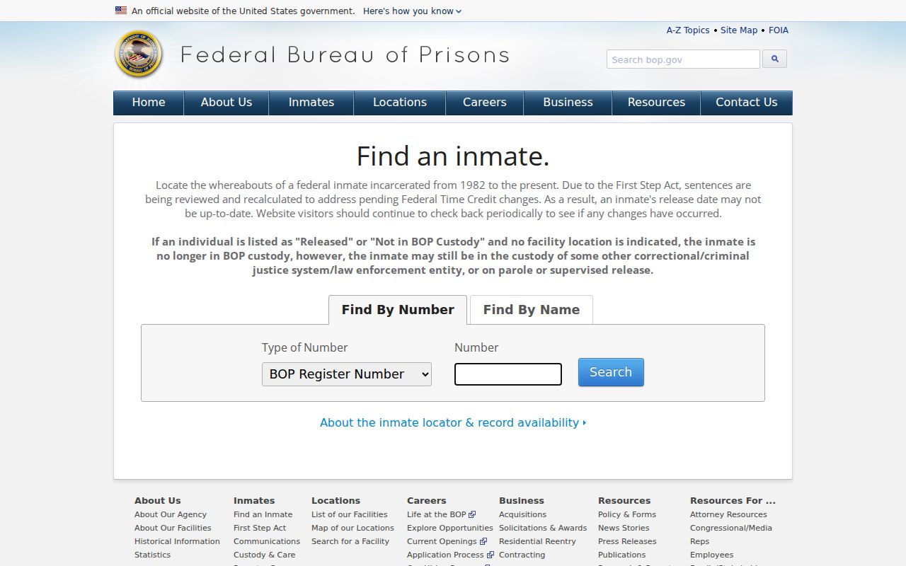 Avondale resident lookup using the federal inmate locator